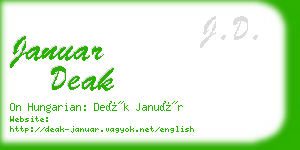 januar deak business card